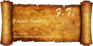 Faust Teofil névjegykártya